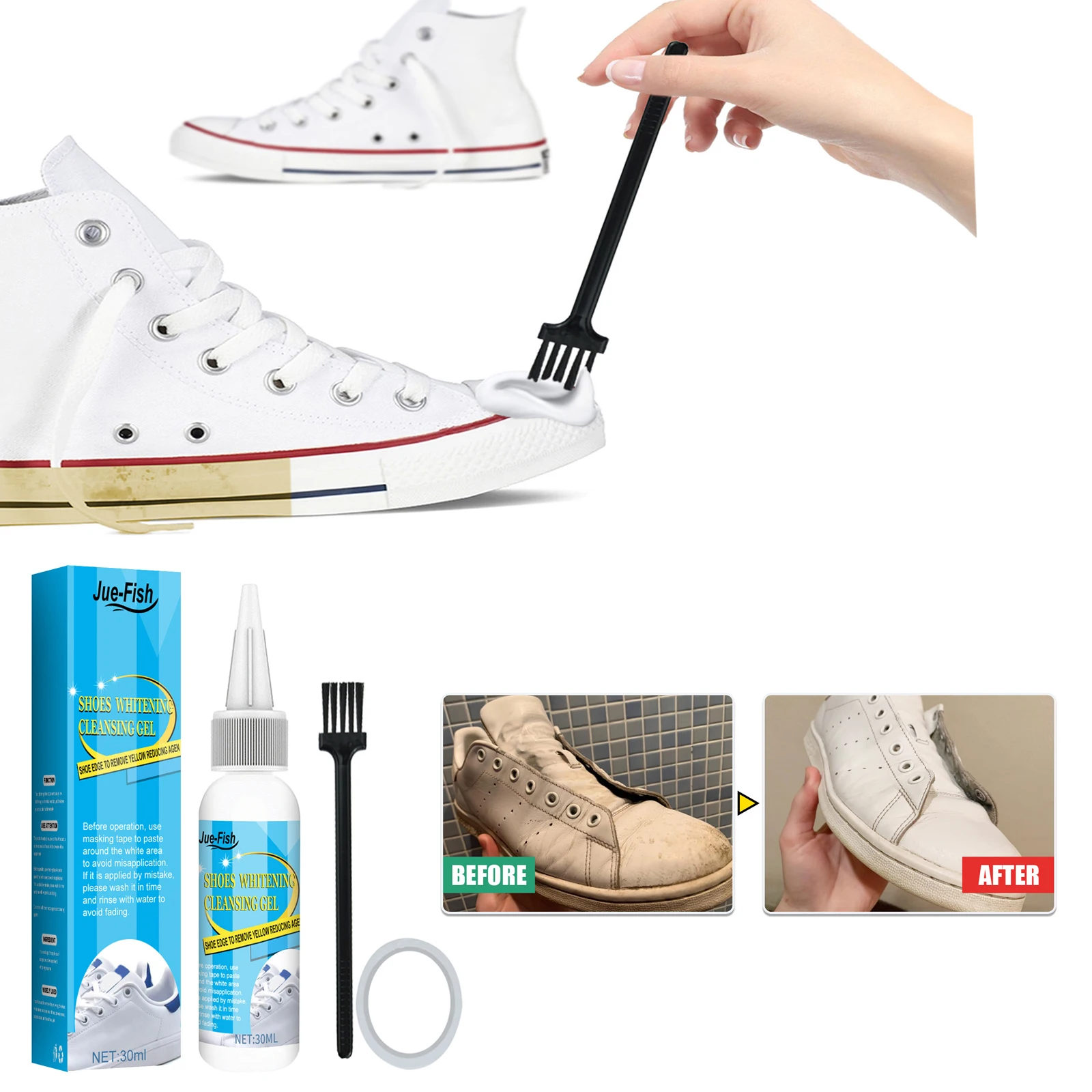 Sneaker Cleaner - Białe buty żel oczyszczający plamą usuwanie